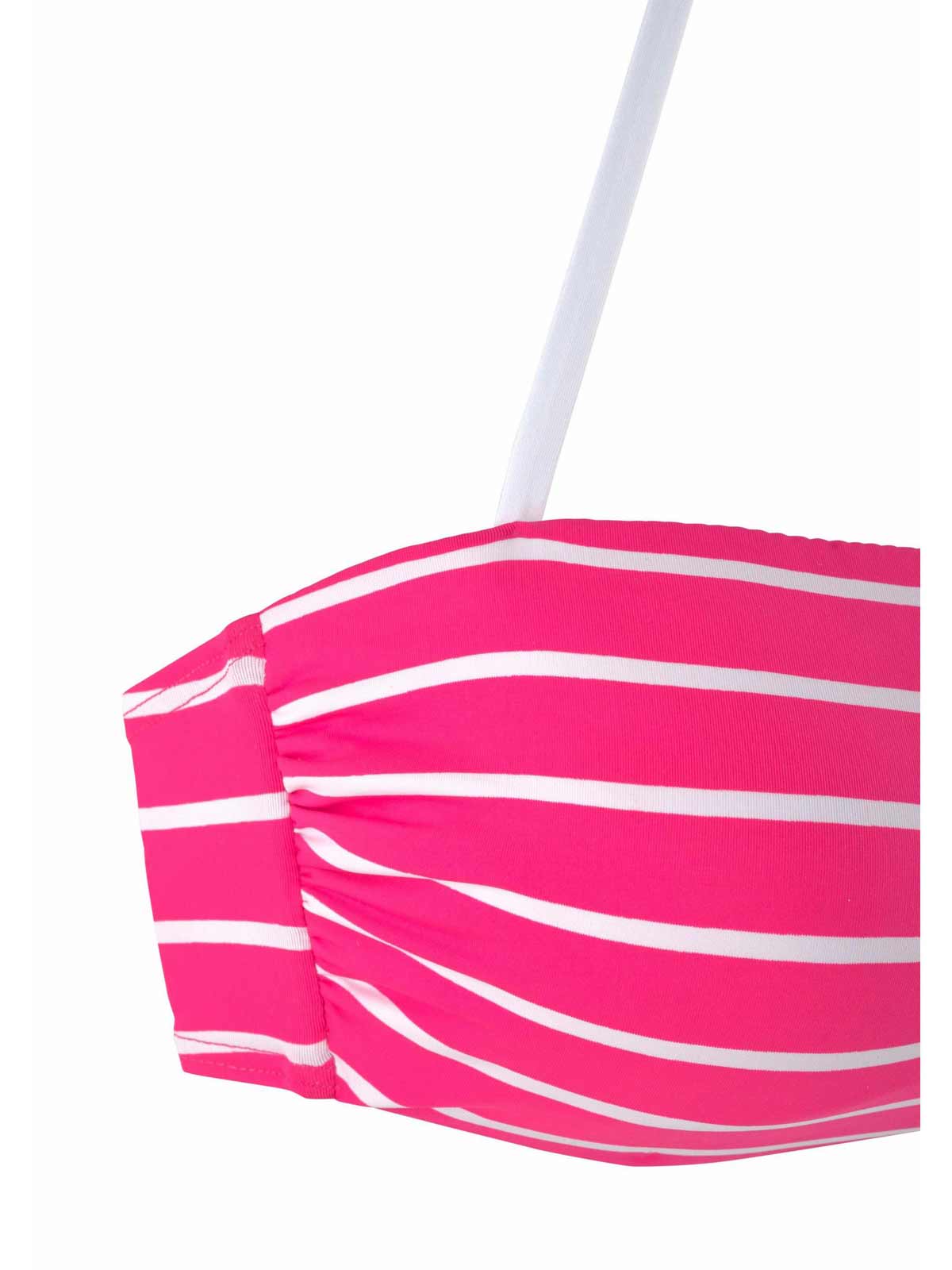 KangaROOS Bandeau-Bikini, pink-weiß, C/D-Cup
