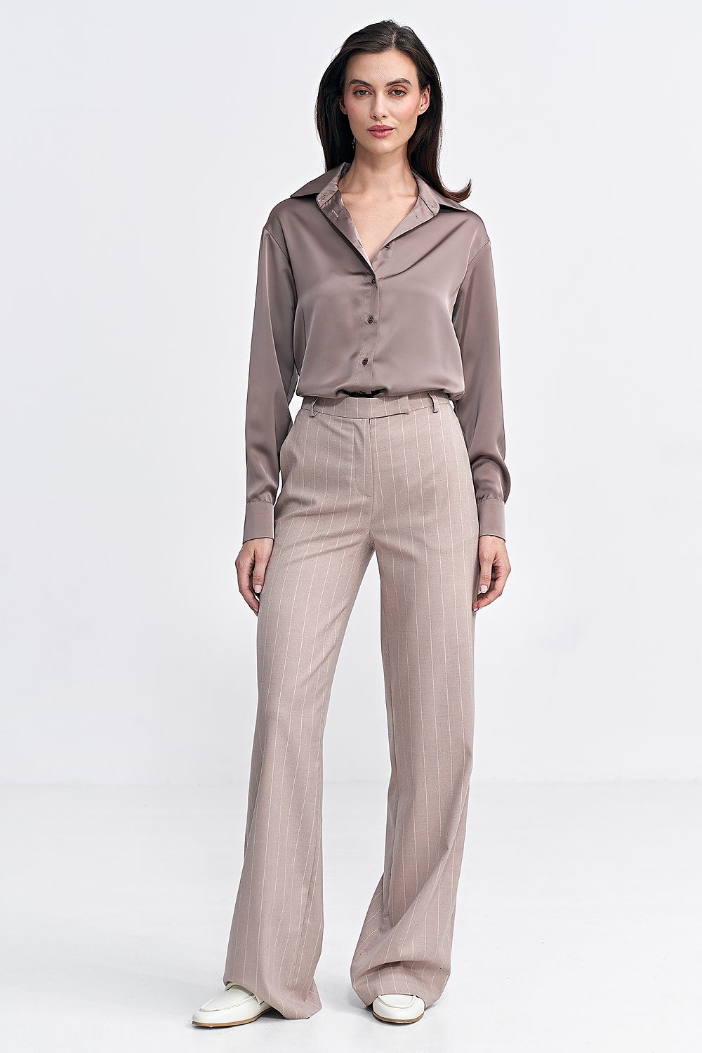 Damen Lange Hose Nife beige