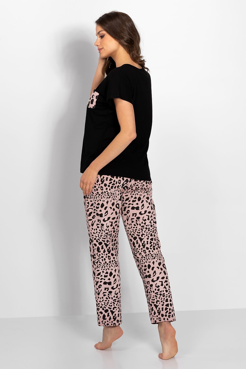 Damen Pyjama Momenti Per Me Leo Black