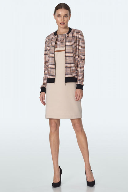 Alltagskleid Nife beige/karo