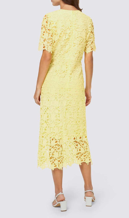 Ashley Brooke Spitzenkleid, zitrone