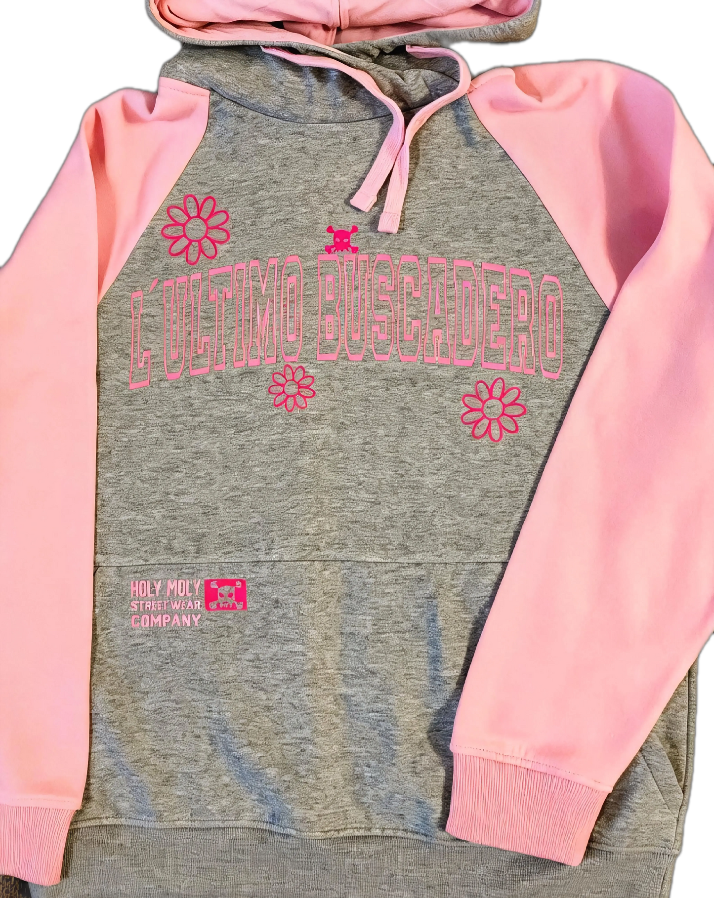 Hoodie  L` Ultimo Buscadero grau,rosa